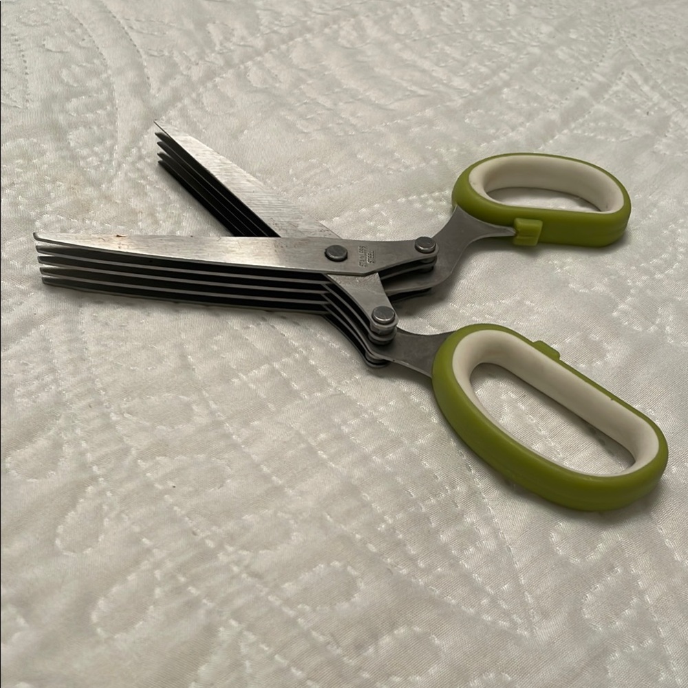 Kitchen Herb Scissors Five Blades Multi Purpose